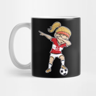 Dabbing Soccer Player Funny Denmark Fan T-Shirt girl Mug